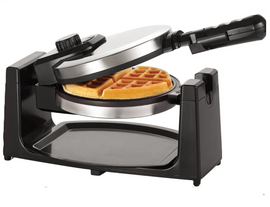 Classic Rotating Belgian Waffle Maker with Nonstick Plates, Removable Drip Tray, Adjustable Browning Control and Cool Touch Handles, Stainless Steel